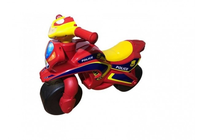 Motocicleta de impins MyKids Police Music 0139/56 Rosu Galben