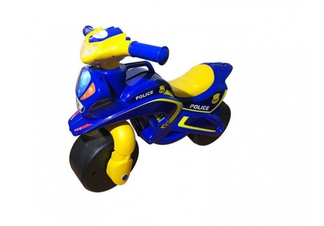 Motocicleta de impins MyKids Police Music 0139/57 Albastru Galben