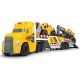 Camion Dickie Toys Mack Volvo Heavy Loader Truck cu remorca buldozer si camion basculant