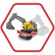 Camion Dickie Toys Mack Volvo Heavy Loader Truck cu remorca buldozer si camion basculant