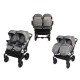 Carucior pentru gemeni 3 in 1 MyKids Twin Quick 15 Anthtacite