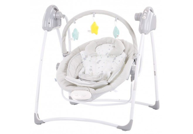 Leagan electric si balansoar Chipolino Paradise grey little stars
