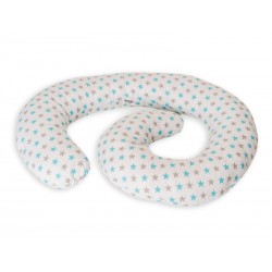 Perna De Alaptare Multifunctionala MyKids Stelute Alb-Grey-Blue