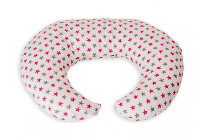 Perna De Alaptare Mica MyKids Stelute Gray Pink