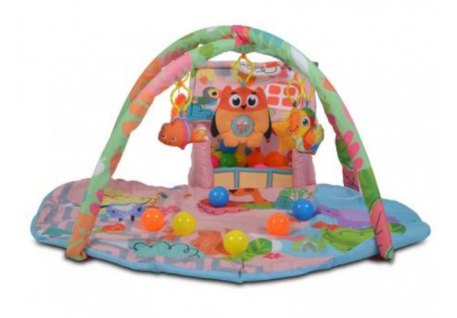 Covoras de joaca Cangaroo Happy Farm Pink