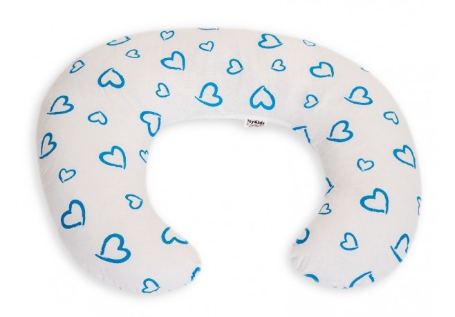 Perna De Alaptare Mica MyKids Inimi-Blue