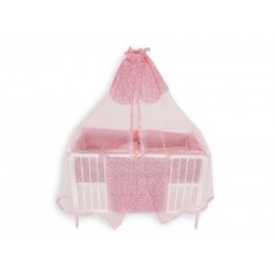 Lenjerie MyKids Crown Pink 7 Piese 120x60 cm