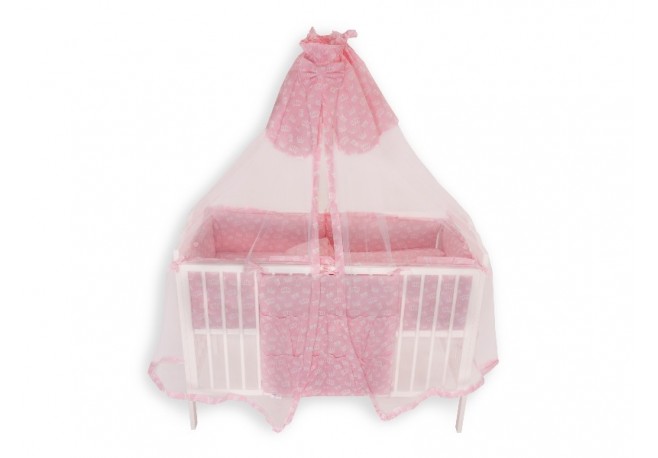Lenjerie MyKids Crown Pink 7 Piese 120x60 cm