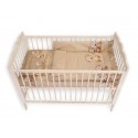 Lenjerie MyKids Bear On Moon Beige 3 piese 140x70