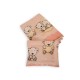 Lenjerie MyKids Bear On Moon Pink 3 Piese 140x70