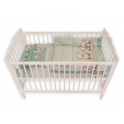 Lenjerie MyKids Bear On Moon Mint 3 piese 120x60