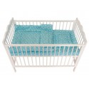 Lenjerie MyKids Crown Turquoise 3 Piese 120x60