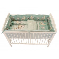 Lenjerie MyKids Bear On Moon Mint M2 4+1 piese 140x70