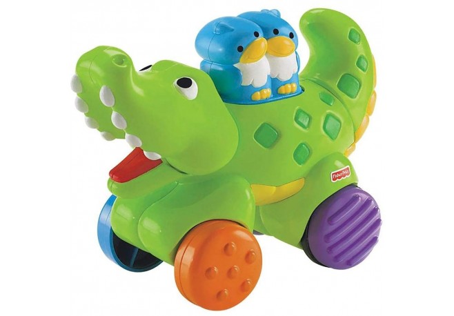 Jucarie Fisher Price by Mattel Infant Press and Go Crocodil