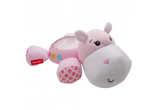 Lampa de veghe plus Fisher Price by Mattel Newborn Hipopotam roz