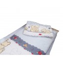 Lenjerie MyKids Teddy Friends Gri 3 Piese 120x60