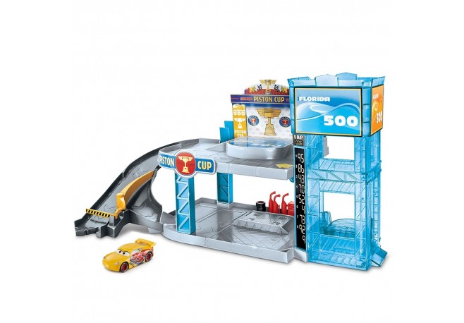 Jucarie Disney Cars by Mattel Garaj Florida 500 cu masinuta