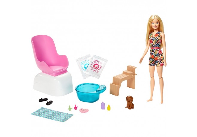 Set Barbie by Mattel Wellness and Fitness Salonul de unghii
