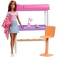Set Barbie by Mattel Estate Birou cu pat supraetajat papusa si accesorii