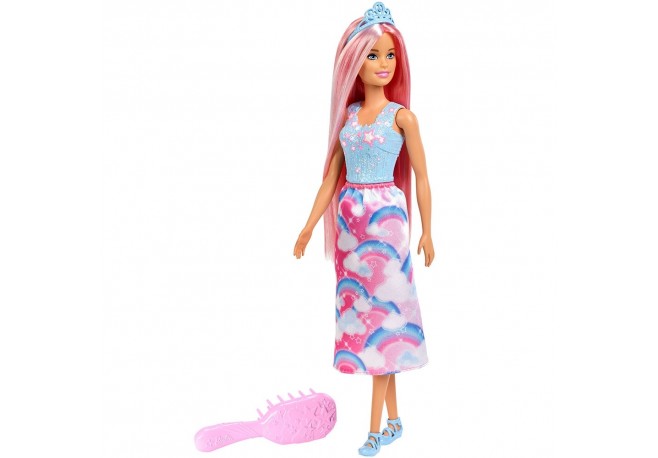 Papusa Barbie by Mattel Dreamtopia cu perie