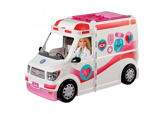 Masina ambulanta Barbie by Mattel I can be Clinica mobila 2 in 1