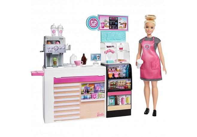 Set Barbie by Mattel Cooking and Baking Cafenea cu papusa si accesorii