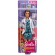 Papusa Barbie by Mattel Careers Medic veterinar cu figurina pisica