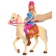 Set Barbie by Mattel Family Pets papusa cu cal