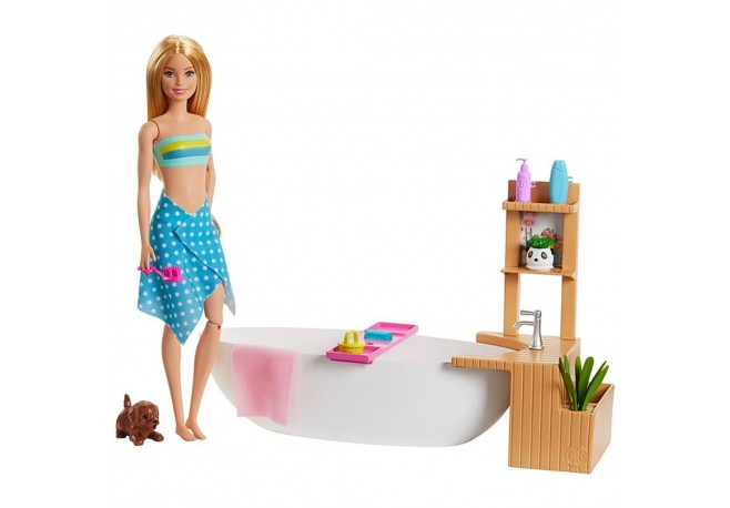 Set Barbie by Mattel Wellness and Fitness Papusa cu cada