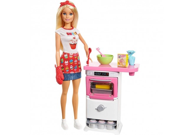 Set Barbie by Mattel I can be Papusa cu bucatarie FHP57