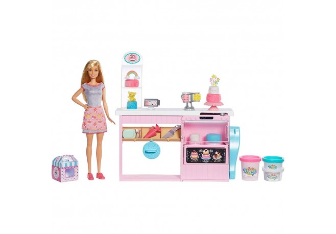 Set Barbie by Mattel I can be Papusa cu cofetarie GFP59