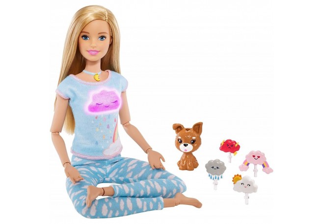 Set Barbie by Mattel Wellness and Fitness papusa mediteaza