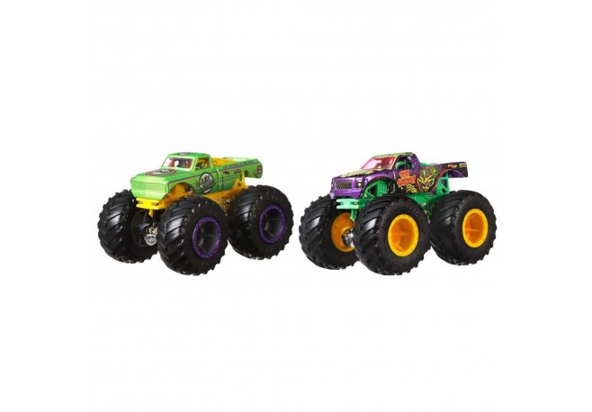 Set Hot Wheels by Mattel Monster Trucks Demolition Doubles A51 Patrol vs Test Subject
