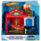 Pista de masini Hot Wheels by Mattel City Downtown Fire Station Spinout cu masinuta