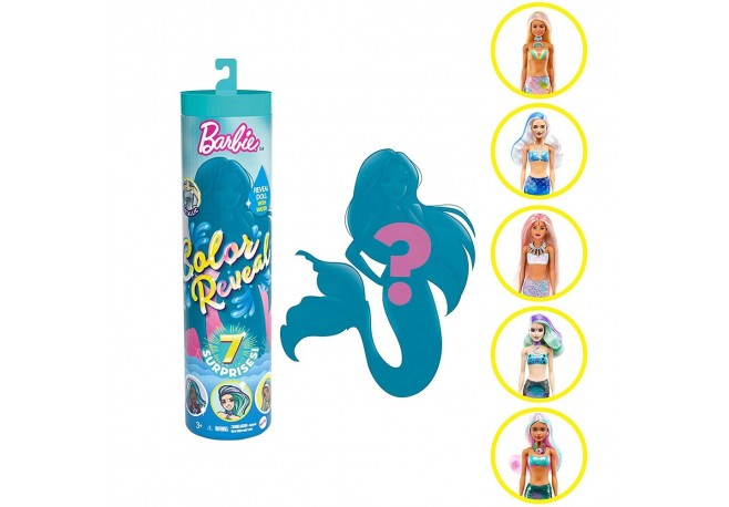 Papusa Barbie by Mattel Color Reveal Wave Sirena surpriza