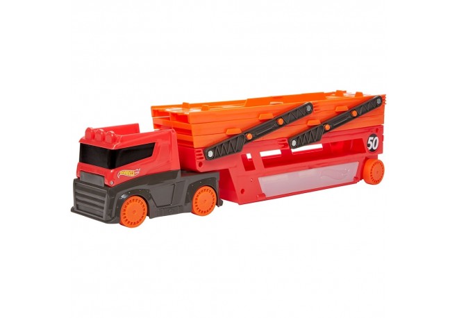 Camion Hot Wheels by Mattel Mega transportator cu trailer