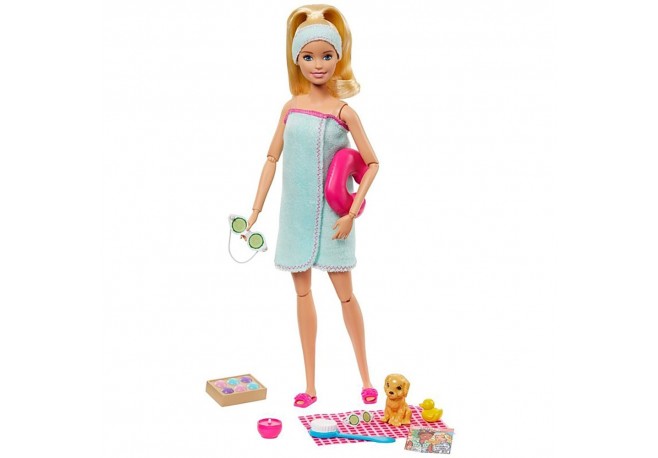 Set Barbie by Mattel Wellness and Fitness papusa cu figurina si accesorii GJG55