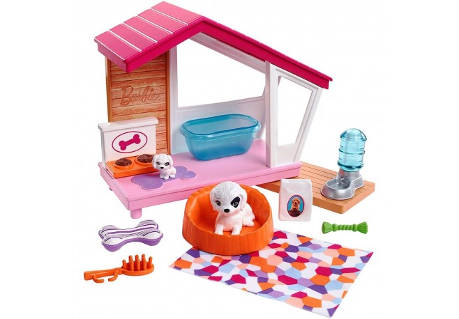 Set Barbie by Mattel Estate Casuta catei cu accesorii FXG34