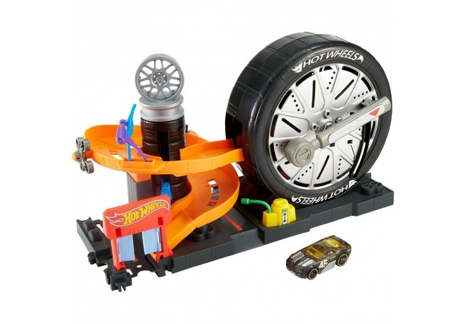 Pista de masini Hot Wheels by Mattel City Super Spin Tire Shop
