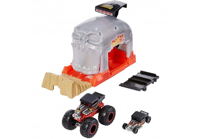 Pista de masini Hot Wheels by Mattel Monster Truck Bone Shaker cu 2 masinute