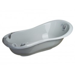 Cadita de baie bebe cu termometru MyKids Bears Gri 100 cm
