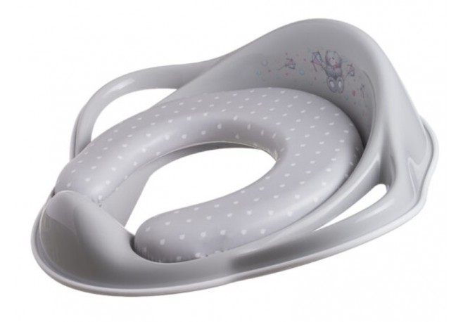 Reductor wc moale copii MyKids Bears Gri-Alb