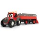 Tractor Dickie Toys Happy Ferguson Animal Trailer cu remorca si figurina cal