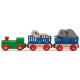 Tren din lemn Eichhorn Animal cu 2 figurine