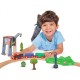 Set din lemn Eichhorn Tren cu sina ovala si accesorii