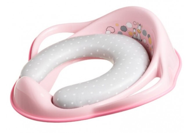Reductor wc moale copii MyKids Zebra Roz-Roz