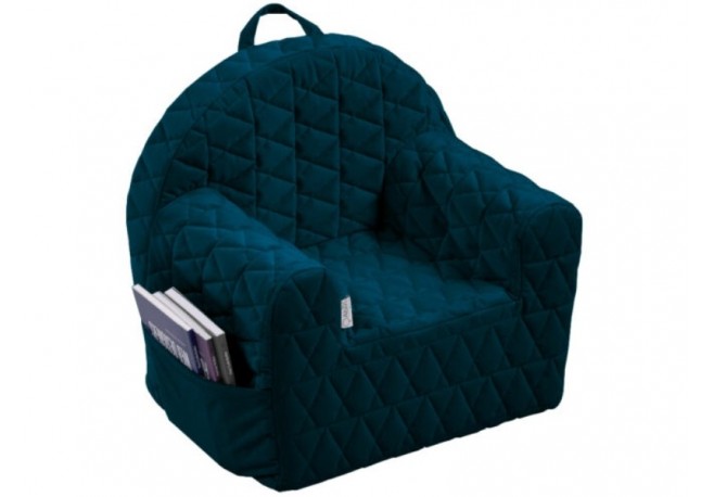 Fotoliu Copii Klups Velvet Albastru Marin V105