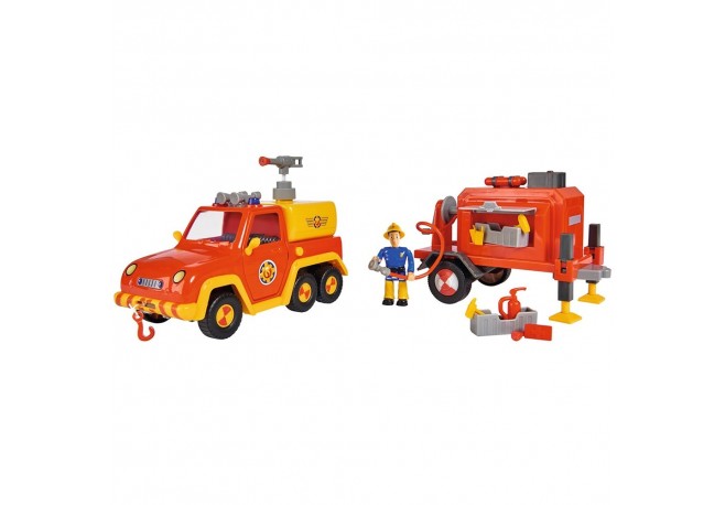 Masina de pompieri Simba Fireman Sam Venus cu remorca figurina si accesorii