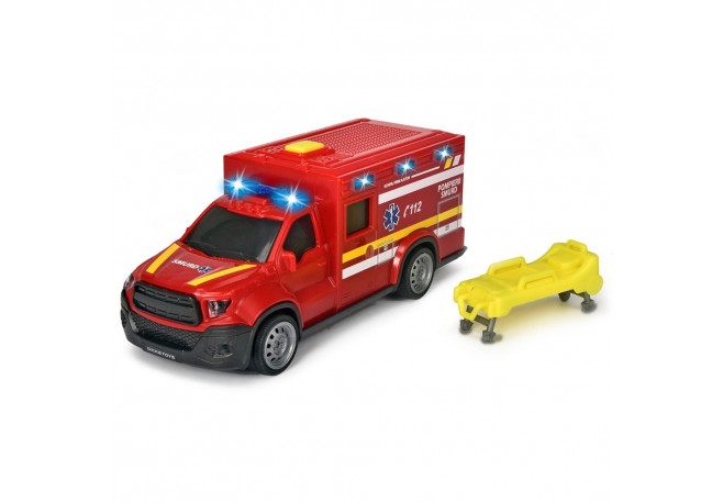 Masina ambulanta Dickie Toys City Ambulance SMURD cu accesorii