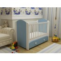 Patut cu sertar MYKIDS MIKI Alb-Albastru 0121PE